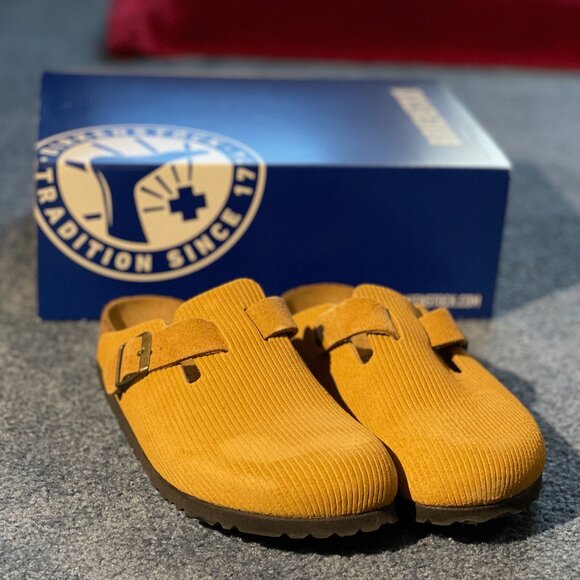 Birkenstock Boston Embossed Suede Clog Size 39 W8-8.5 - Picture 5 of 10